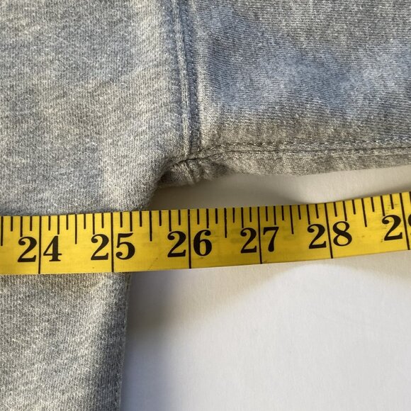 J.Crew University Terry Long Half-Zip Tunic Sweatshirt Gray Size Large - Picture 7 of 13